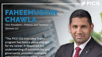 Mr Faheemuddin Chawla on PICG’s & IFC ESG Initiatives
