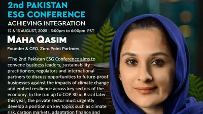 Ms. Maha Qasim 2nd ESG for Pakistan Conference