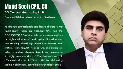 Mr Majid Soofi on PICG & IFC ESG Initiatives