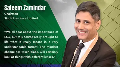 Mr Saleem Zamindar on PICG & IFC ESG Initiatives