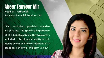 Ms Abeer Tanveer Mir on PICG & IFC ESG Initiatives